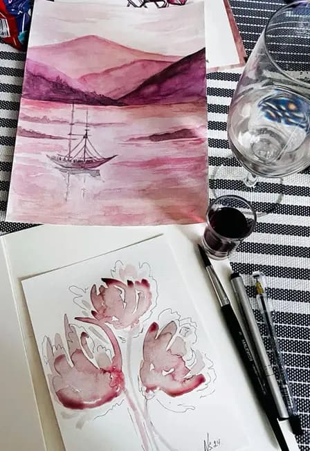 Рисование вином. Мастер-класс