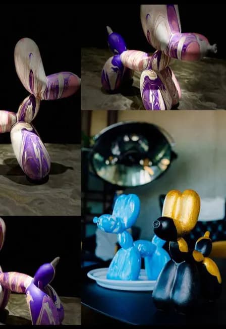 Роспись собачки Ballon Dog с видом на Исакий