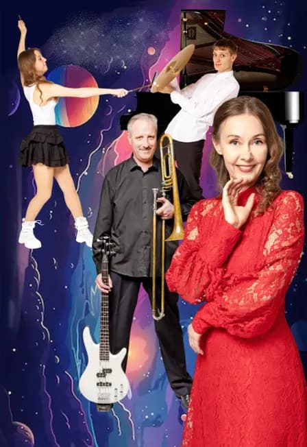 КОСМОС КЛАССИКА ДЖАЗ — концерт звёздных, искрящихся красотой миниатюр — квартет КругоСвет-бэнд во дворце на Невском — вечеринка с фуршетом в Музее ностальгии