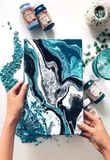 Мастер-класс в стиле флюид арт