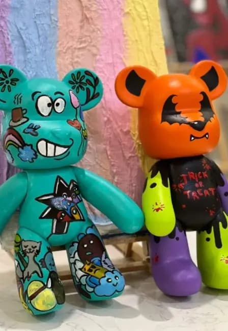 Роспись брелоков мишек Bear brick. Мастер-класс