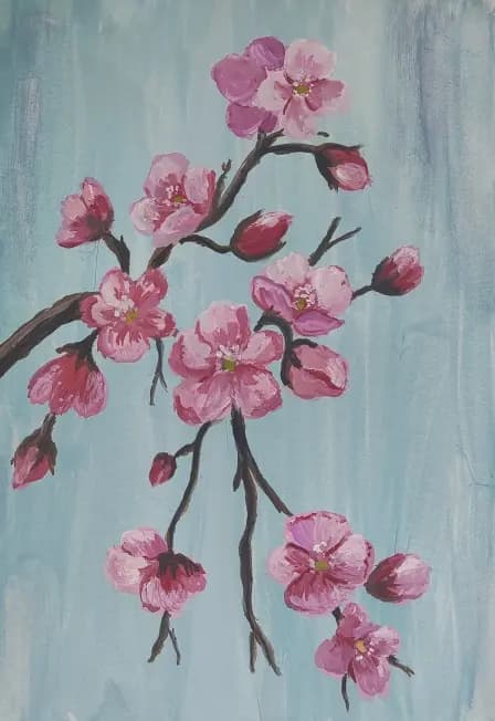 Цвет яблони. Мастер-класс по рисованию