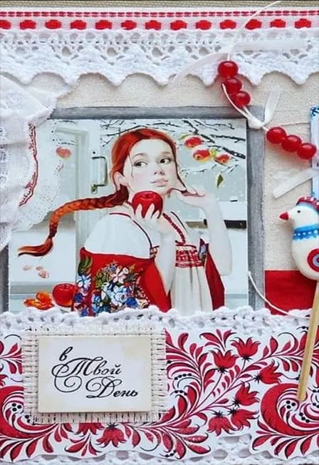 Костюмы народов России. Мастер-класс в технике скрапбукинг
