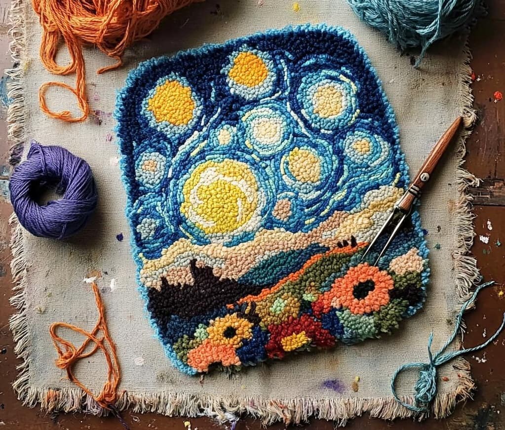 Тафтинг. Коврик ручной работы (В центре Мира)