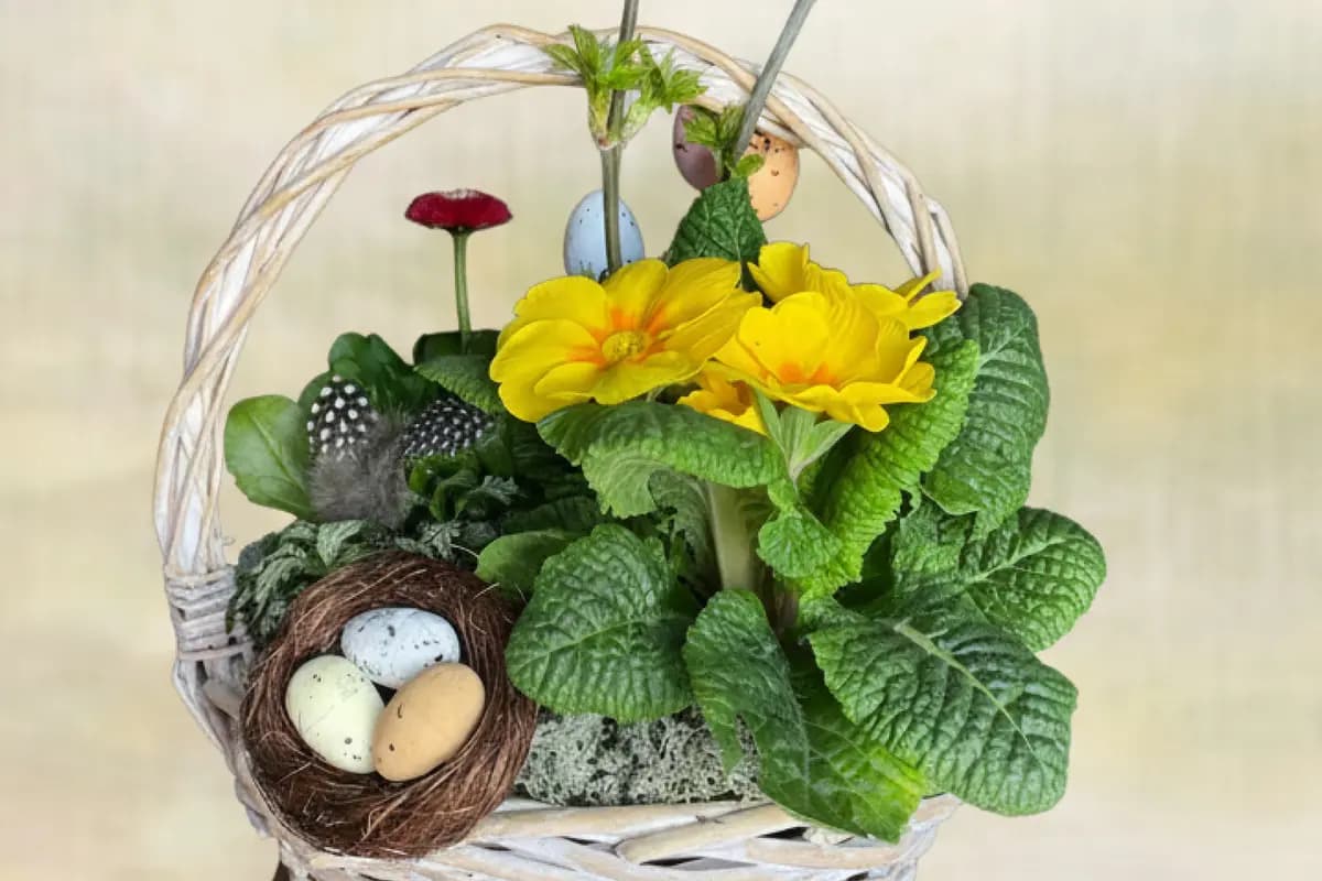 Пасхальная композиция из живых цветов (Архангельское)