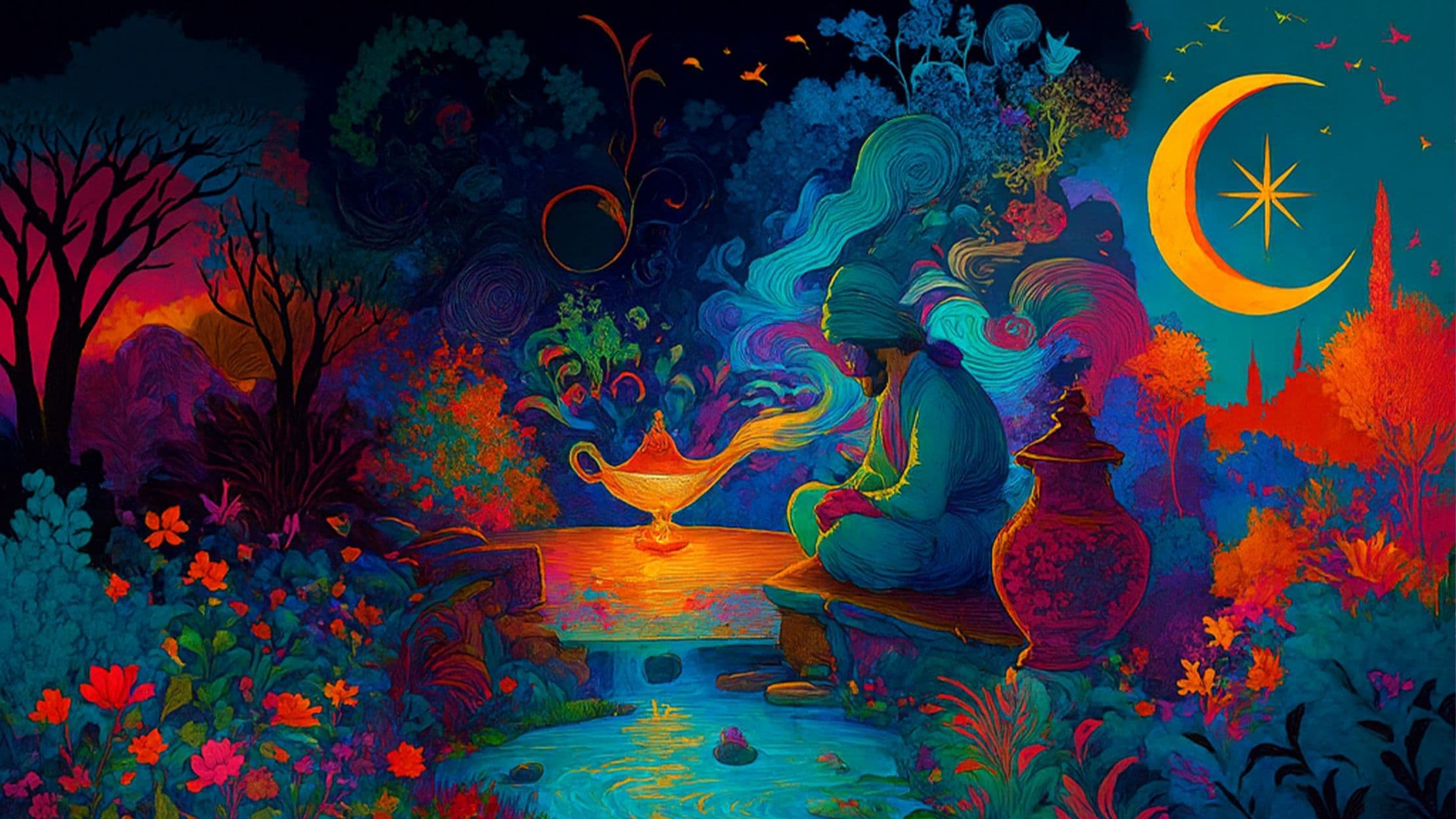 Artfonix. Песочное шоу «Волшебная лампа Алладина» с живой музыкой и чтецами