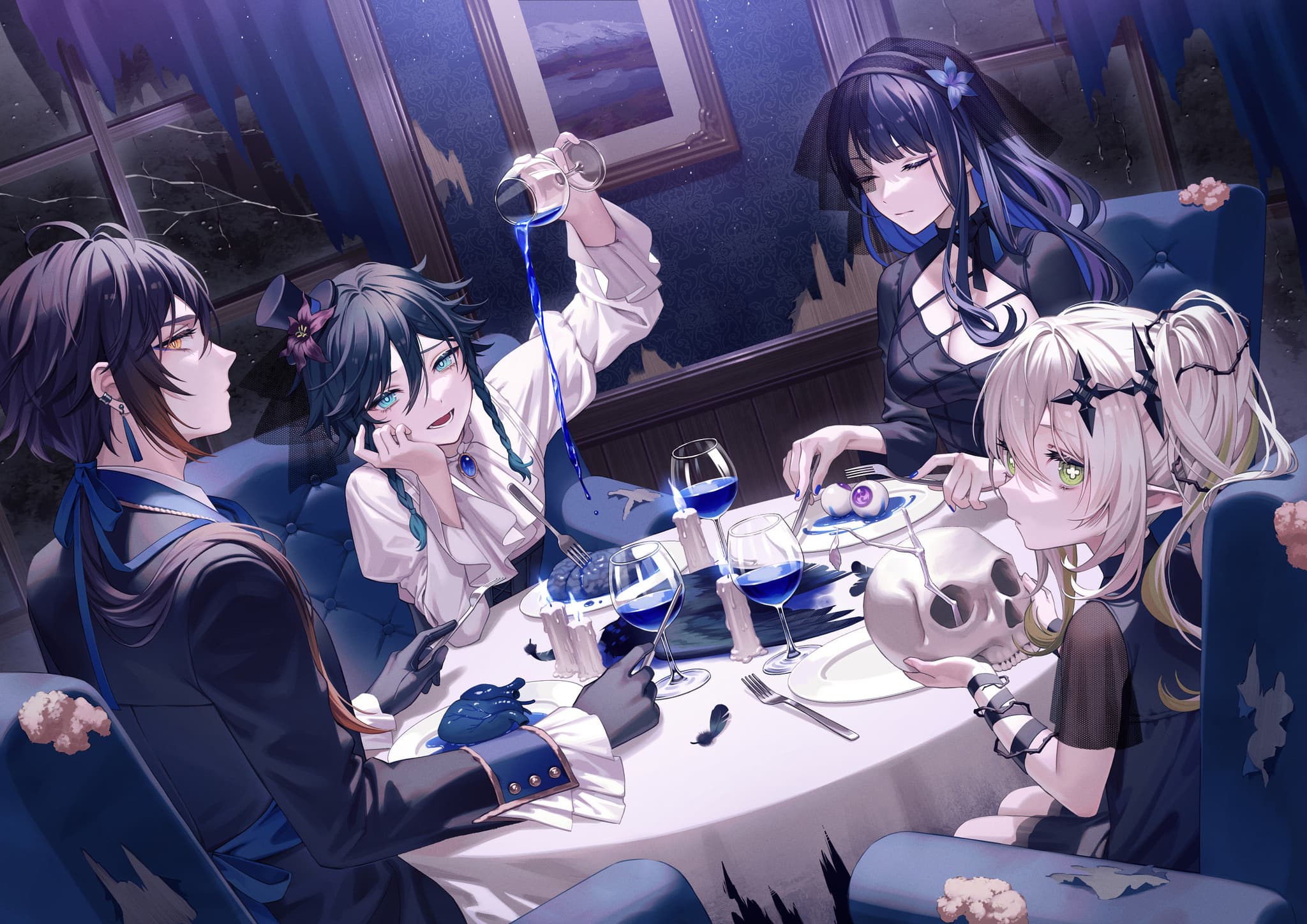 Dark Genshin Party. Ночная вечеринка