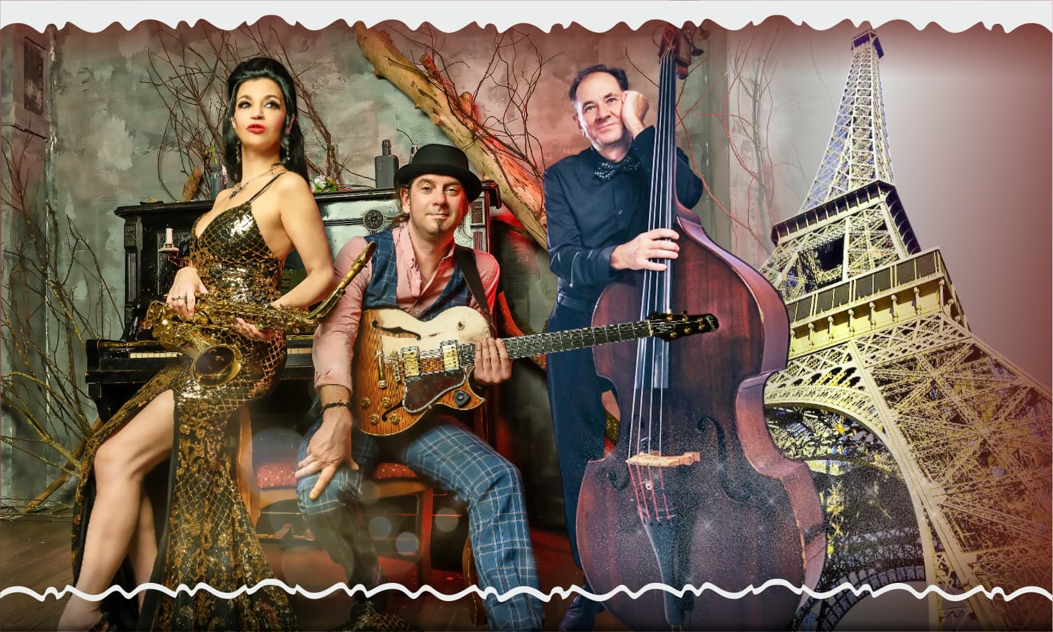 Jazz Paris во дворце на Невском — трио Лады Поповой. Хиты Франции в стиле Джаз: ретро вечеринка с фуршетом в Музее ностальгии