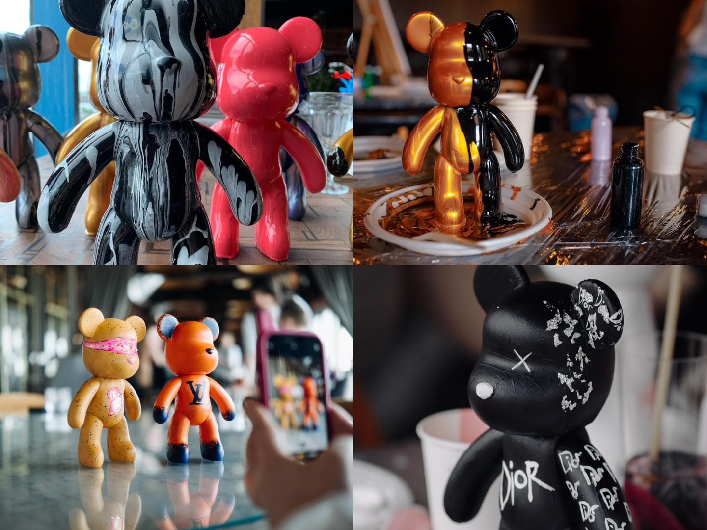 Роспись Мишки Bearbrics в ресторане Be Italian