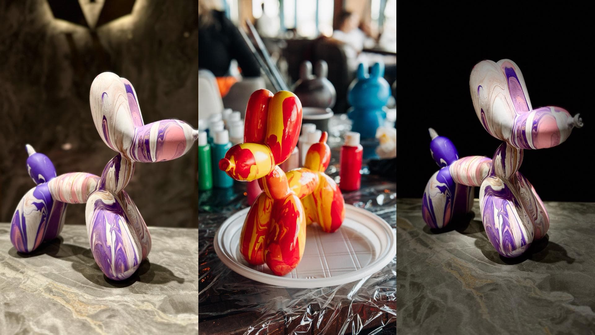 Роспись собачки Ballon Dog в ресторане Be Italian