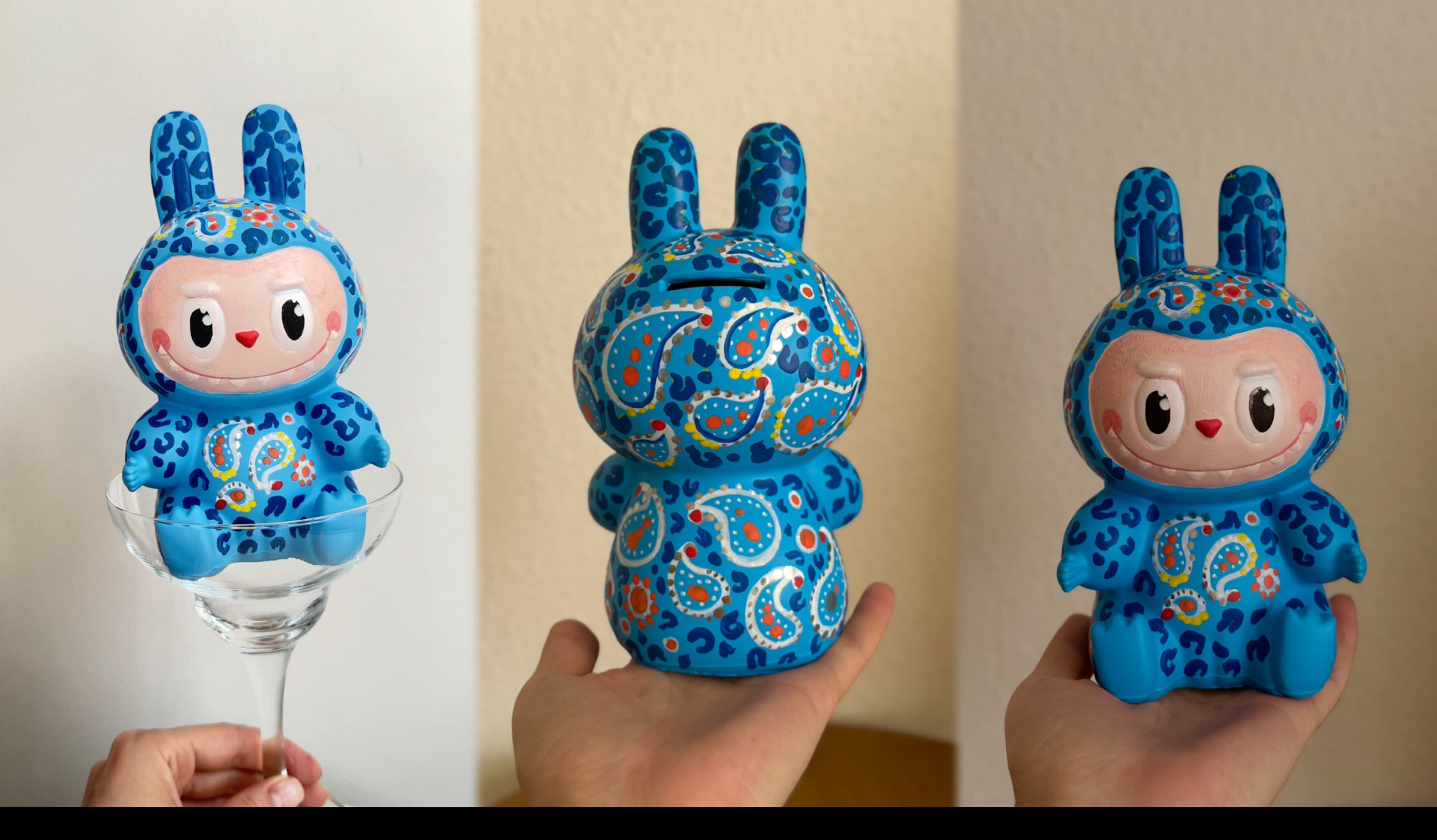 Роспись игрушки Лабубу в от Артвайбс в ресторане Сплетни Бар Анны Асти от Артвайбс