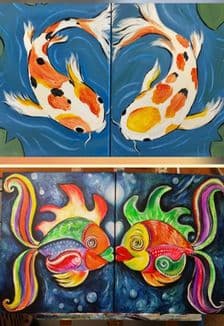 Парная картина на холсте: Мастер-класс