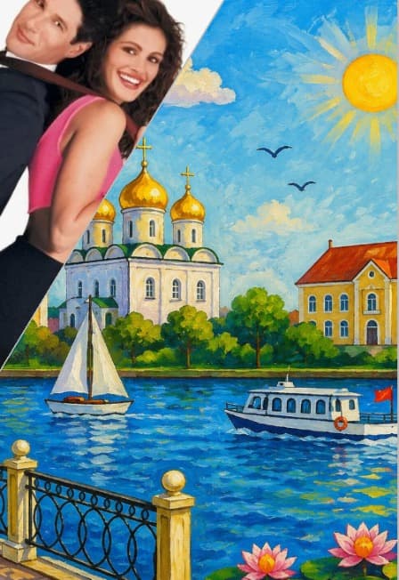 Творческий киновечер. Рисуем картину раскраску с летним настроением и смотрим фильм "Красотка"