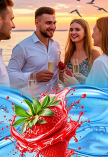 Лаундж-вечеринка "Клубника и шампанское"