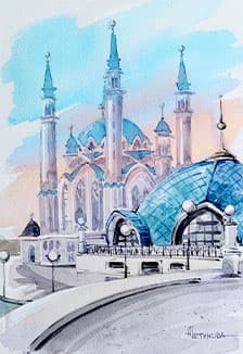 Акварельная Казань. Мастер-класс