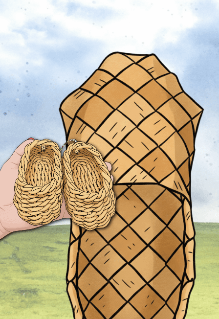 Лапоть из бумажной лозы. Мастер-класс