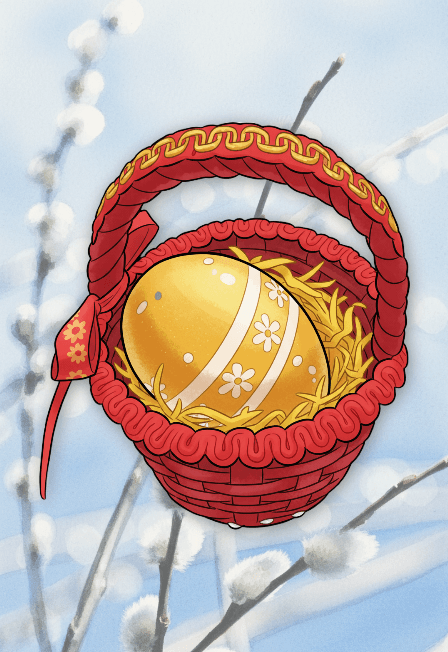 Корзинка для пасхального яйца. Мастер-класс