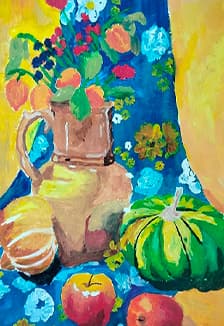 Русские народные мотивы: Декоративный натюрморт. Мастер-класс