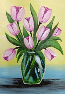 Тюльпаны. Мастер-класс по живописи