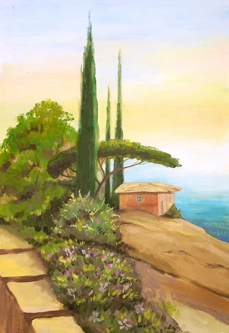 Крымский пейзаж. Мастер – класс