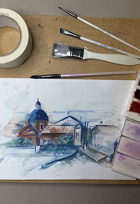 Городской пейзаж. Мастер-класс