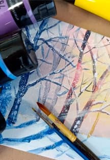 Зимний пейзаж. Мастер-класс