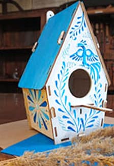 Родные гжельские узоры: Роспись скворечника. Музейное занятие