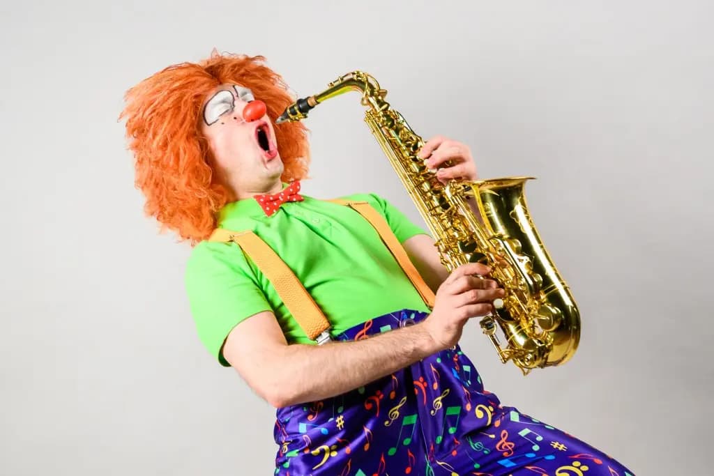 Клоун-дирижер и симфонический оркестр (Дом музыки)